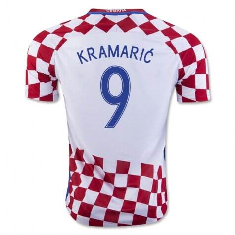 Croatia Home 2016 Kramaric 9 Soccer Jersey Shirt - Official Replica