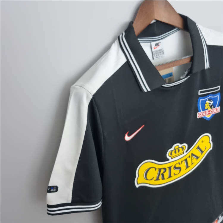 Colo-Colo Retro Soccer Jersey 1999 Black Away Football Shirt -