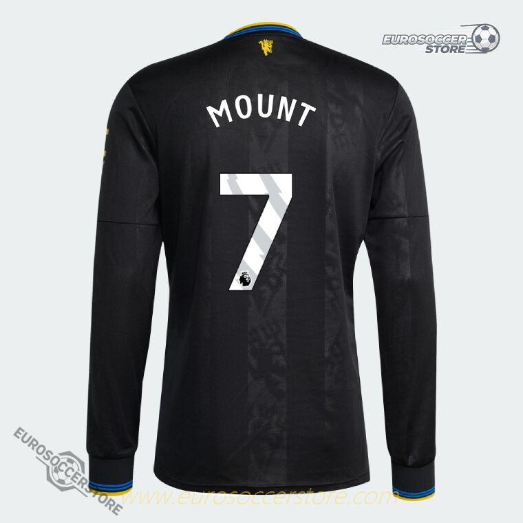 25-26 Season Manchester United Third Long Sleeve Jersey with MOUNT 7 Printing