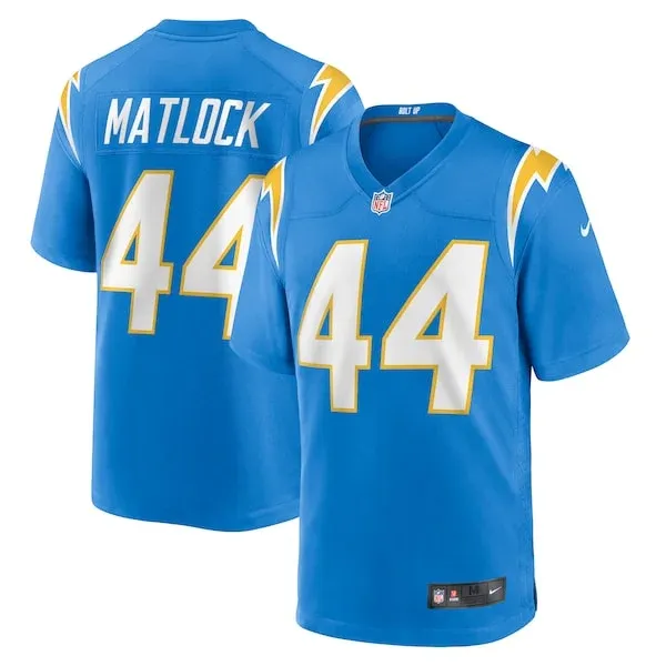 None Scott Matlock Game Jersey - Blue | NFL Player Jersey | NFL Footba