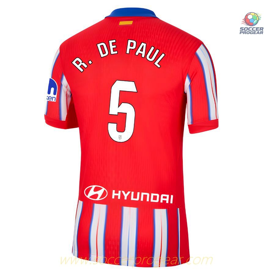 Paul's Atletico Madrid Home Youth' Soccer Uniform Football Jersey 2024-25 Edition