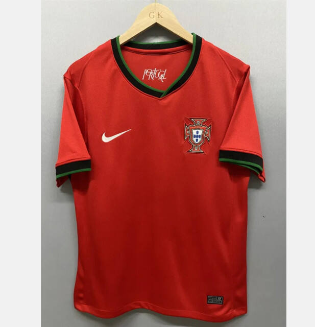 UEFA Euro 2024 Portugal Home Red Soccer Jersey Football Shirt -