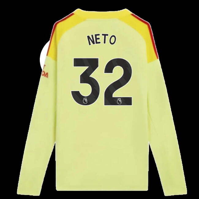 Die-hard Arsenal Arsenal Home Goalkeeper Shirt Yellow Kids Neto #3...