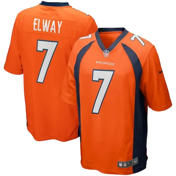 None John Elway Game Jersey - Orange | NFL Player Jersey | NFL Footbal