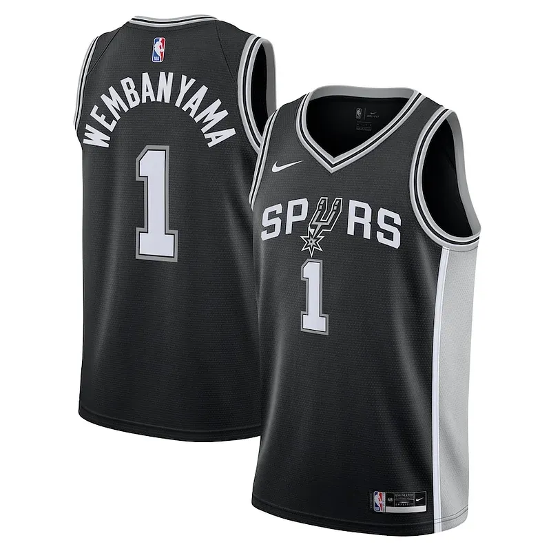 Victor Wembanyama SAS Professional Basketball Jersey - Black