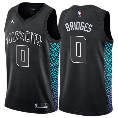 Nike Charlotte Hornets #0 Miles Bridges Black NBA Jordan Swingman City Edition Jersey Mens