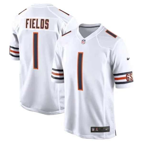 None Justin Fields Game Jersey - White | NFL Player Jersey | NFL Footb