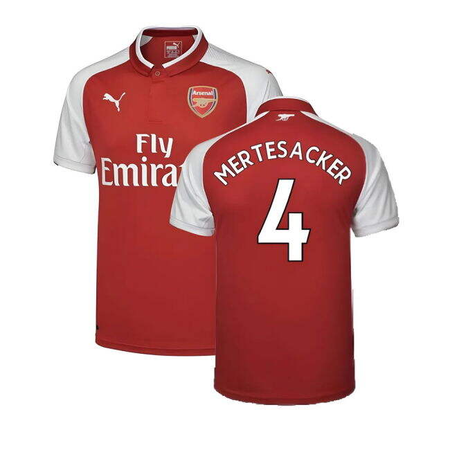 Arsenal 17/18 Home Football Shirt Adult Size XS ((Excellent) XS) (Mertesacker 4)