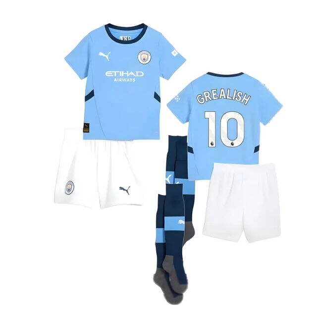 Replica Football Man City Home Mini Kit Grealish #10 Pro Series Fr...