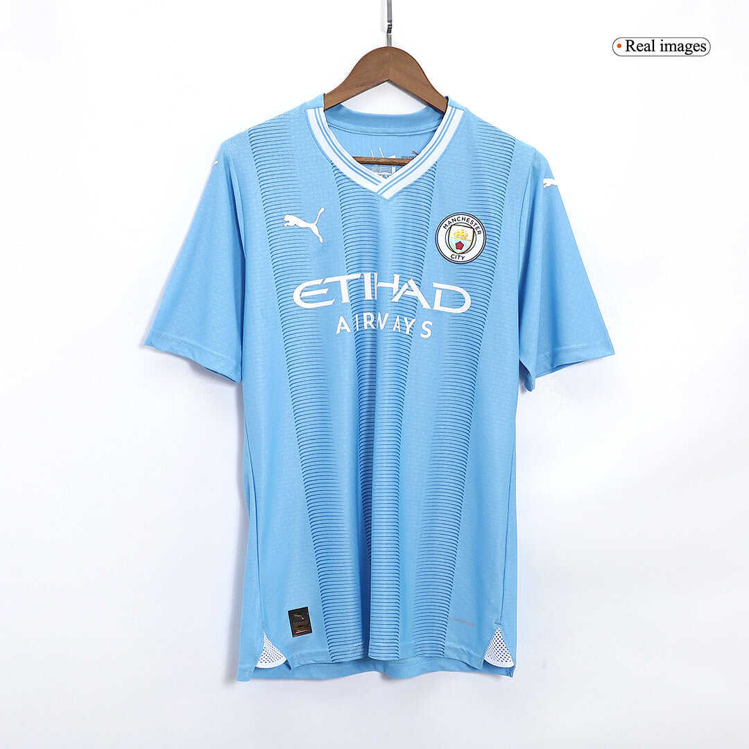 Player Version Manchester City Home Soccer Jersey 2023/24Authentic Kit