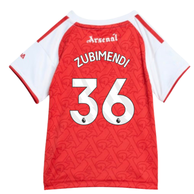 Zubimendi 36 2025-2026 Arsenal Football Club Home Kit (Baby)