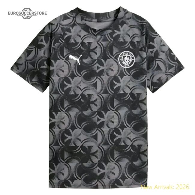 Premium 2025-2026 Man City Warm Up Jersey (black) - Kids - Premium