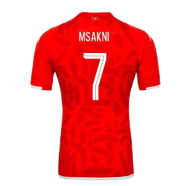 Updated Tunisia Home Match Shirt 2021-2022 (Msakni 7)