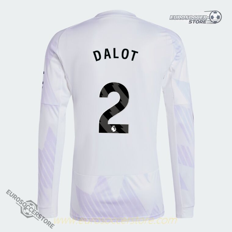 DALOT 2 Manchester United 25-26 Away Version Long Sleeve Football Jersey