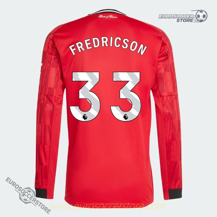 FREDRICSON 33 Manchester United 25-26 Home Long Sleeve Football Jersey