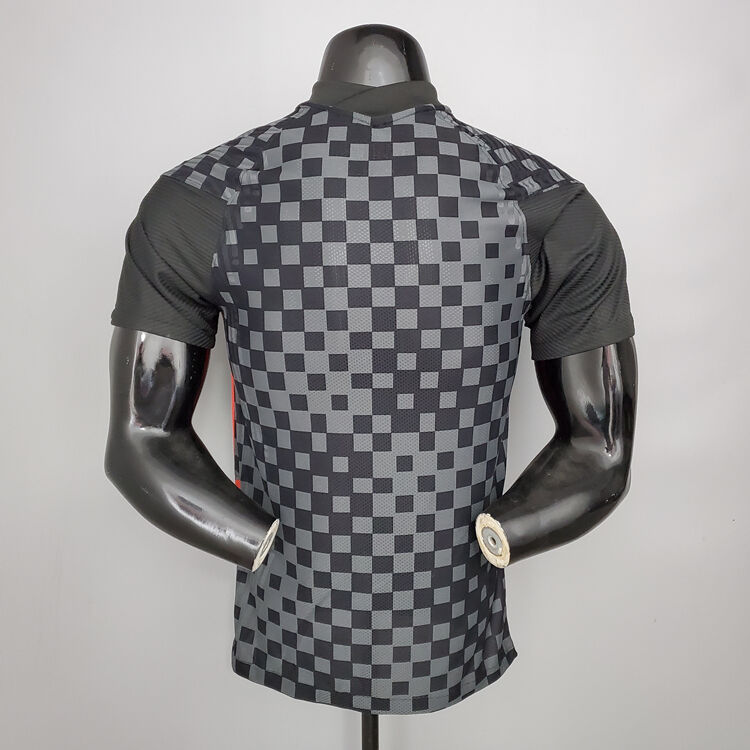 Croatia Soccer Shirt 2020-21 Away Black Soccer JerseyPlayer Vesion -