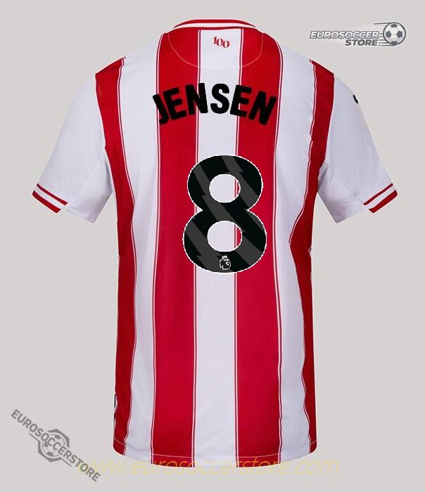 Brentford 25-26 Home Jersey with JENSEN 8 Printing