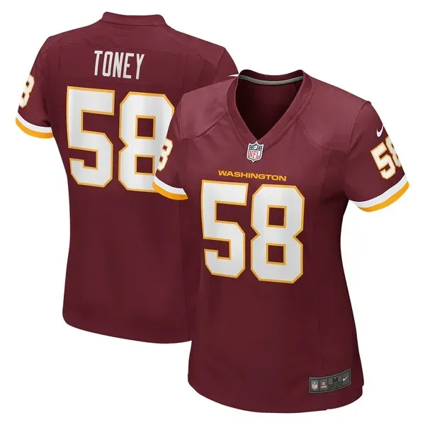 None Shaka Toney Game Jersey - Burgundy | NFL Player Jersey | NFL Foot