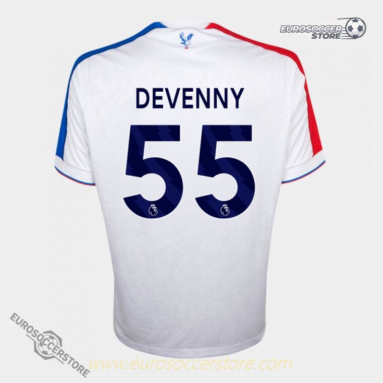Crystal Palace 25-26 Third DEVENNY 55 Eagle White Football Jersey