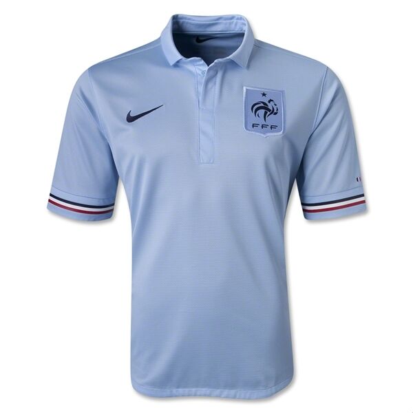 Premium Quality 2013 France 11 NASRI Away Blue Soccer Jersey Shirt