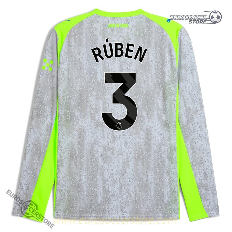 Manchester City 25-26 Season Third Long Sleeve Jersey - RÚBEN #3