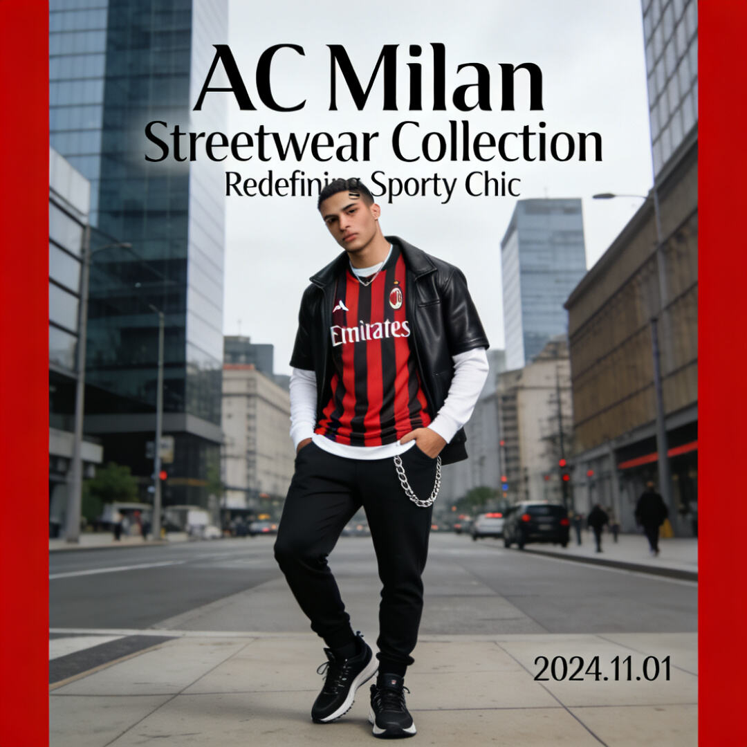 AC Milan streetwear,&nbsp;football jersey fashion,&nbsp;how to style soccer shirt,&nbsp;sporty casual look