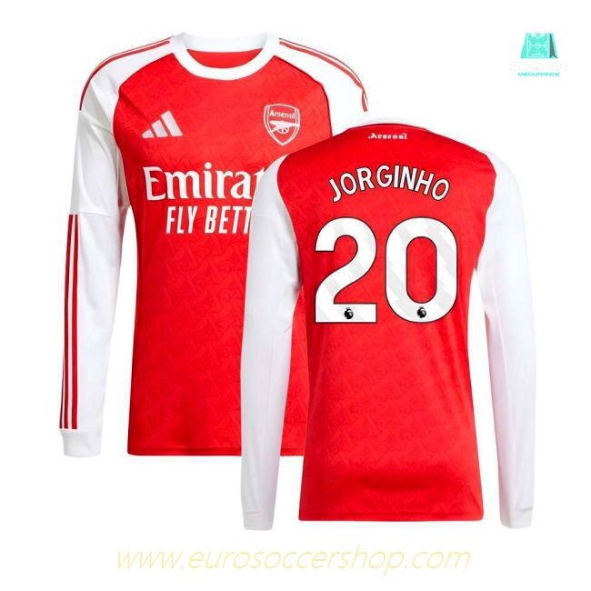 2025-2026 Arsenal Long Sleeve Home Shirt (Jorginho 20)