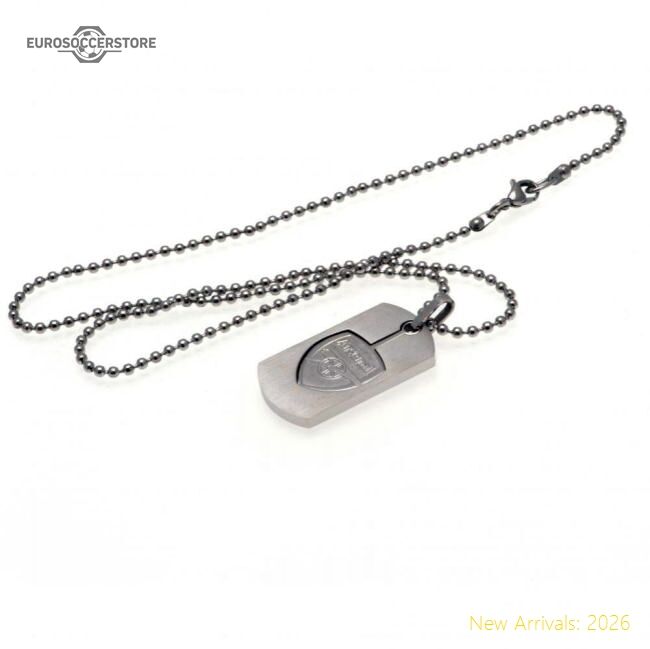 Premium Arsenal Fc Cut Out Crest Dog Tag & Chain - Premium Quality