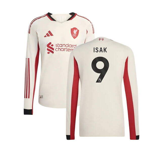 2025-2026 Liverpool Authentic Long Sleeve Away Shirt (Isak 9)