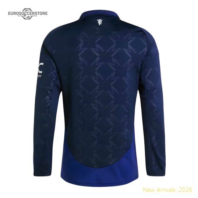 Official 2024-2025 Man Utd Long Sleeve Away Shirt - Premium Quality
