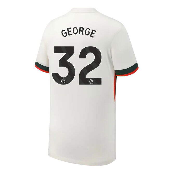 2025-20 Chelsea Away Football Shirt George Name Number L S Kids