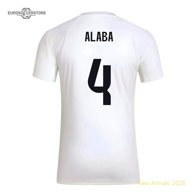 2025-2026 Real Madrid Seasonal Graphic Tee (white) (alaba 4)