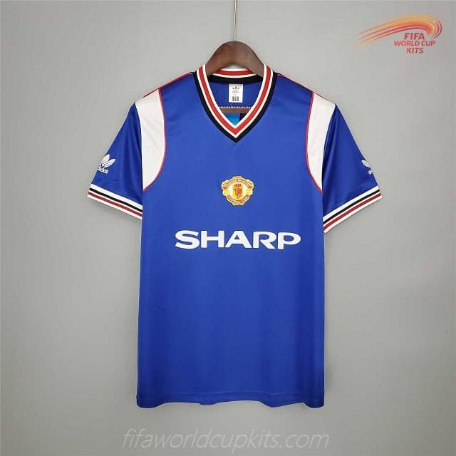 Manchester United 84-86 Away Blue Football Kit