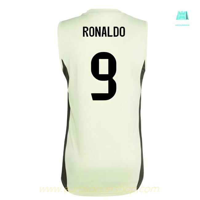 2025-2026 Real Madrid Sleeveless Training Jersey (Almost Lime) (Ronaldo 9)