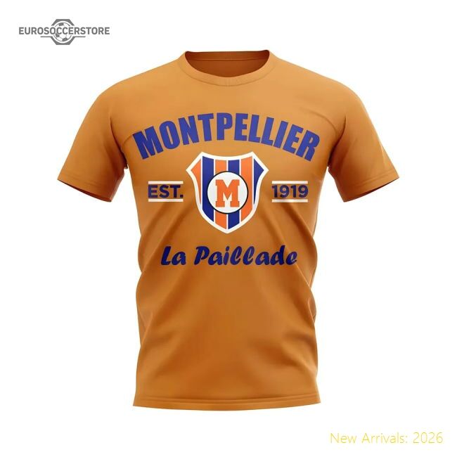 Performance Montpellier Established Football T-Shirt (Orange)