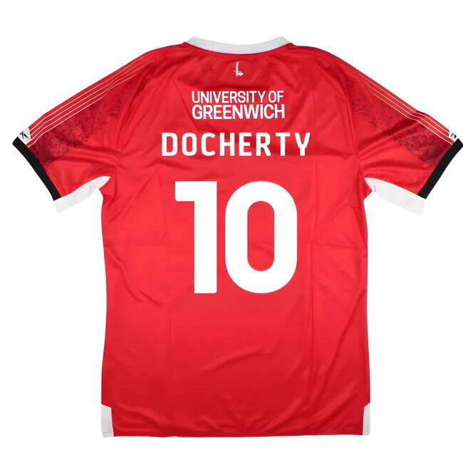 Classic 2025-2026 Charlton Athletic Home Shirt (Docherty 10) for Ma...