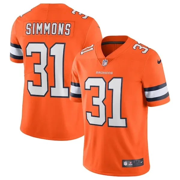 None Justin Simmons Limited Jersey - Orange | NFL Player Jersey
