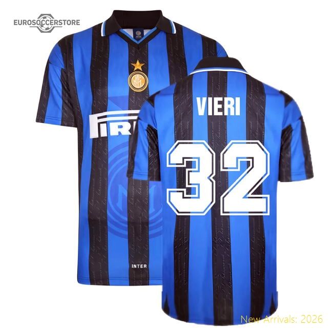 Top-grade 1998 Inter Milan Score Draw Home Shirt (vieri 32)