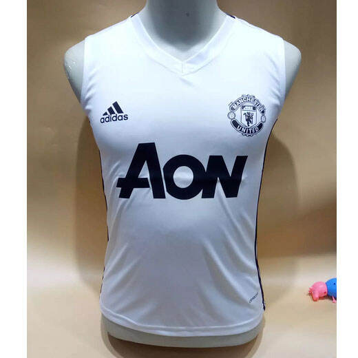 Manchester United White 201617 Vest Soccer Jersey Shirt - Official