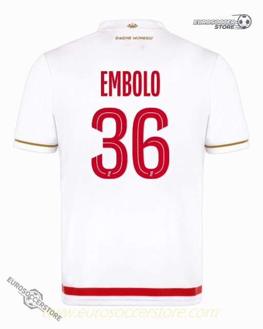 Monaco's Home EMBOLO 36 Football Jersey for the 25-26 Season