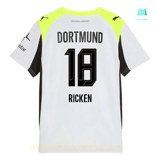 2025-2026 Borussia Dortmund Away Shirt (Kids) (Ricken 18)