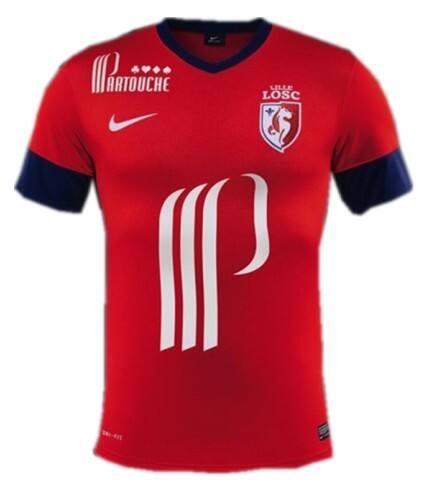 13-14 Lille OSC Home Red Jersey Shirt - Official Replica 1683