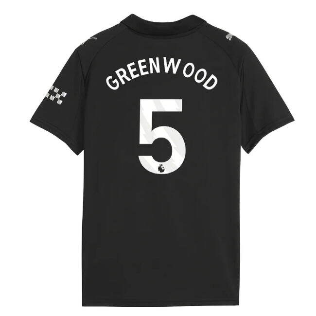 Adult 2025-2026 Man City Away Mini Kit (Greenwood 5)
