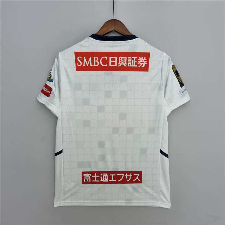 Kawasaki Frontale 2223 Away White Soccer Jersey Football Shirt -