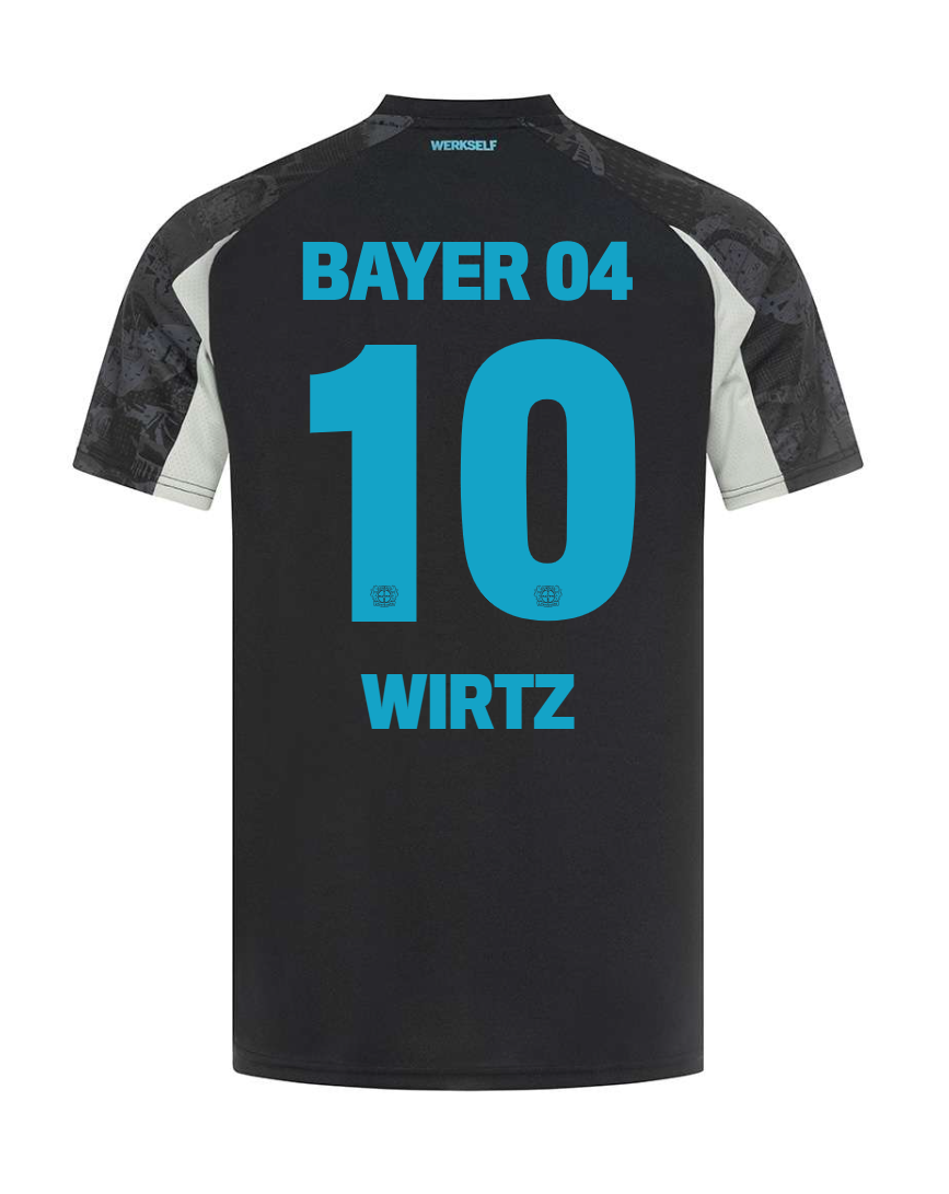 Bayer 04 Leverkusen's WIRTZ 10 Third Jersey for the 24-25 season.
