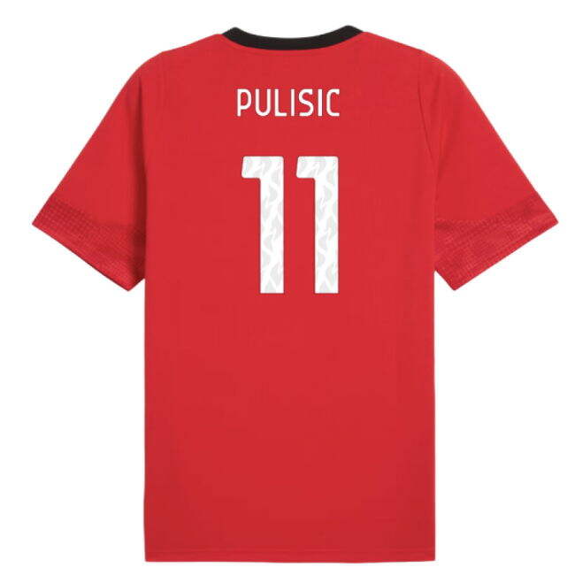 2025-2026 AC Milan Training Jersey (Red) (Pulisic 11)