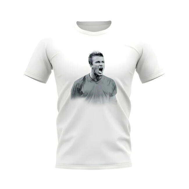 David Beckham England Football Legend T-Shirt (White)