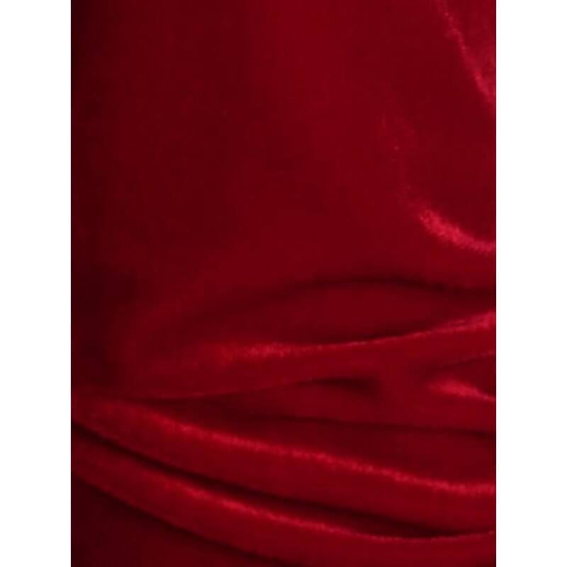 Velour Puff Sleeve Mock Button T Shirt DV0883