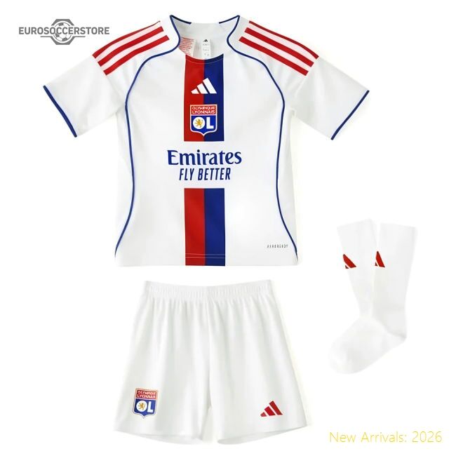 Trending Premium 2025-2026 Olympique Lyon Home Mini Kit