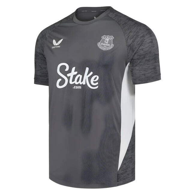 2025-2026 Everton Performance Short Sleeve T-Shirt (Grey) (Your Name)
